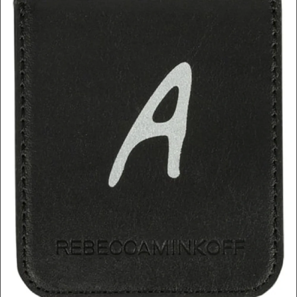 REBECCA MINKOFF INITIAL ‘A’ PHONE CARD POCKET BLACK NEW